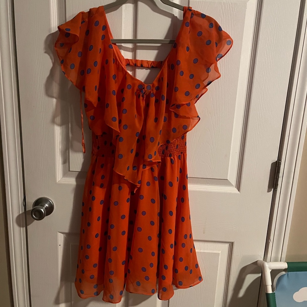 Flouncy polka dot dress